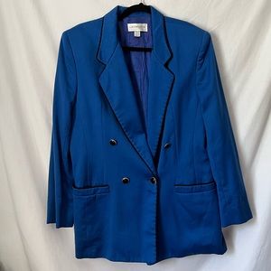 Vintage plus size Liz Clairborne Electric blue wool blazer
